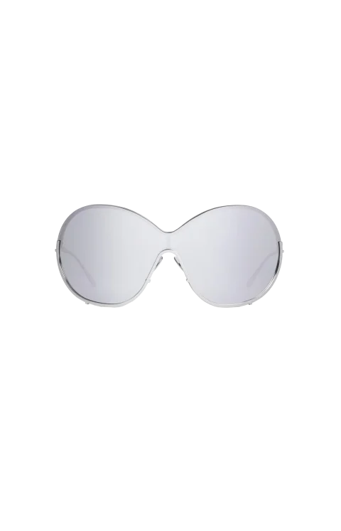 66mm Metal Round Sunglasses in Silver