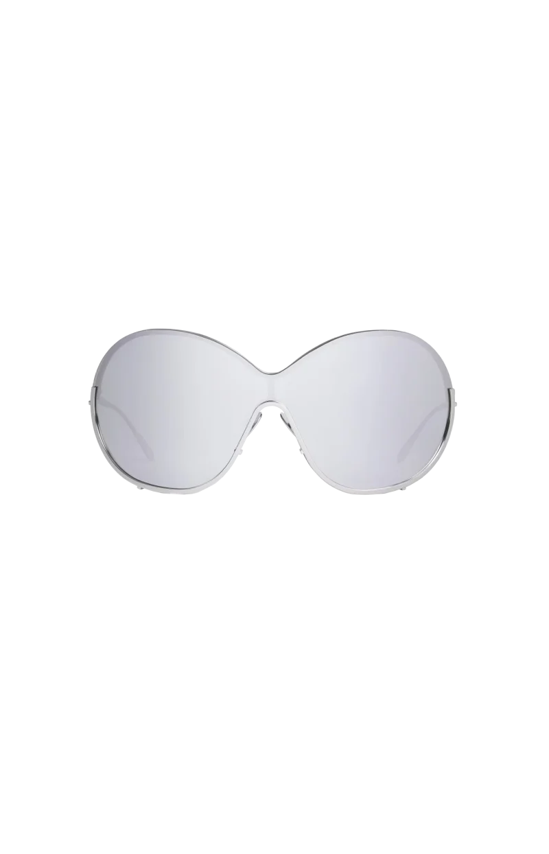 66mm Metal Round Sunglasses in Silver