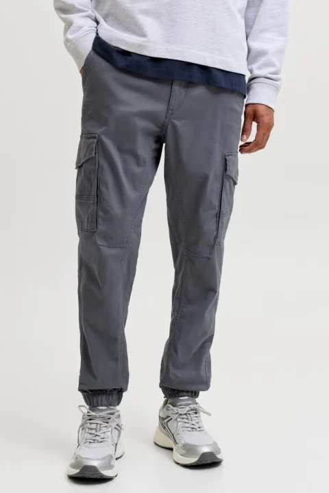 Панталон Jpstpaul Flake Cargo 12139912 19-4215 TCX turbulence — снимка 2