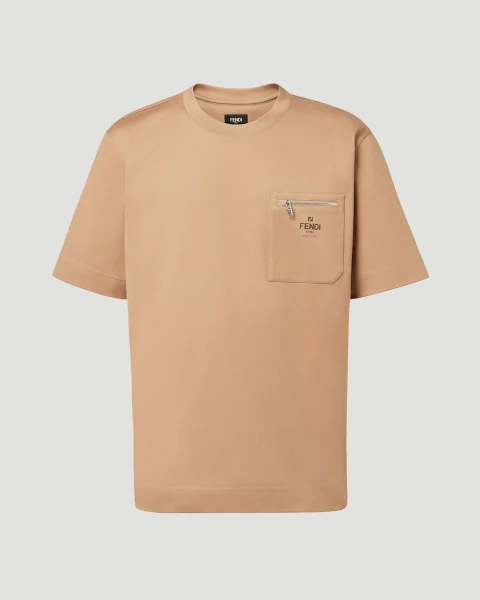 Light Brown Cotton T-Shirt