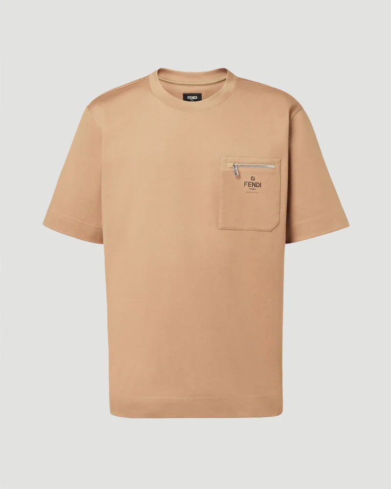 Light Brown Cotton T-Shirt