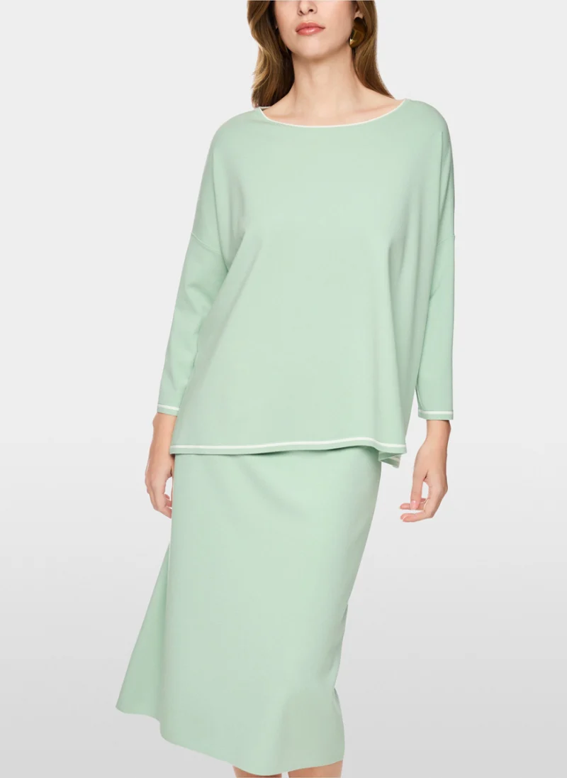 Фин пуловер с контрастни детайли Marc Cain Collections