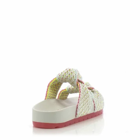 Дамски Плажни Чехли PETITE JOLIE – PJ7315 KNIT FLAT OFF WHITE — снимка 2