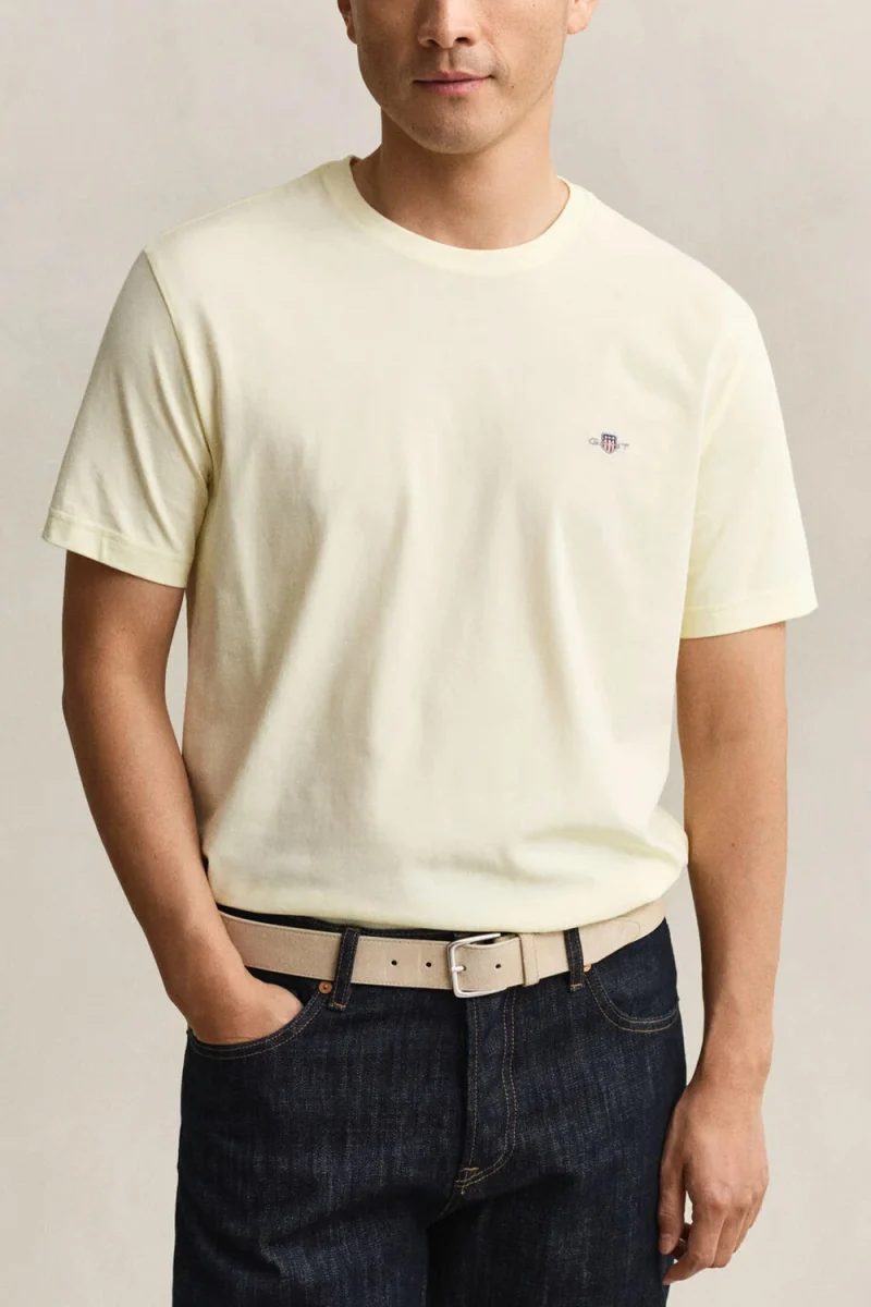 T-Shirt 3G2003184 713 light yellow — снимка 2