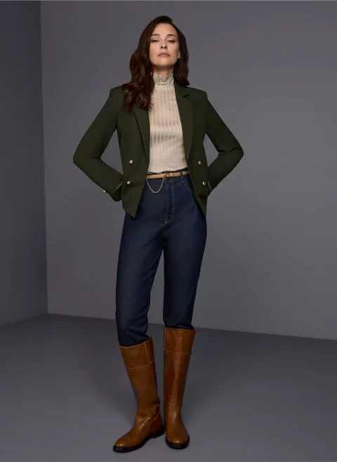 Деним с метален детайл 'Feura' Marc Cain Collections — снимка 8