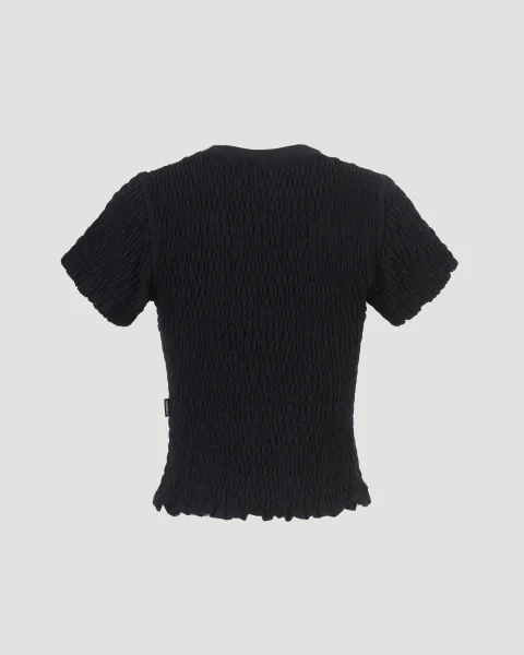 Black Gathered Baby T-Shirt — снимка 2