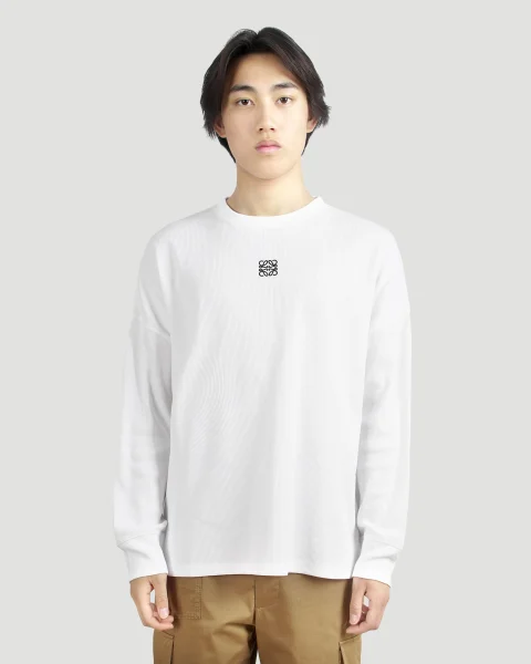 Overszied Long Sleeve T-Shirt in White — снимка 2