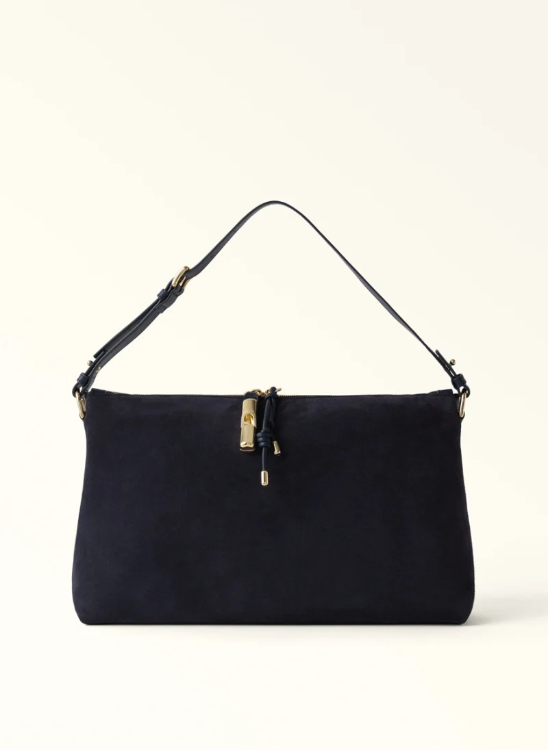 Велурена чанта Furla Debby Toni Mediterraneo