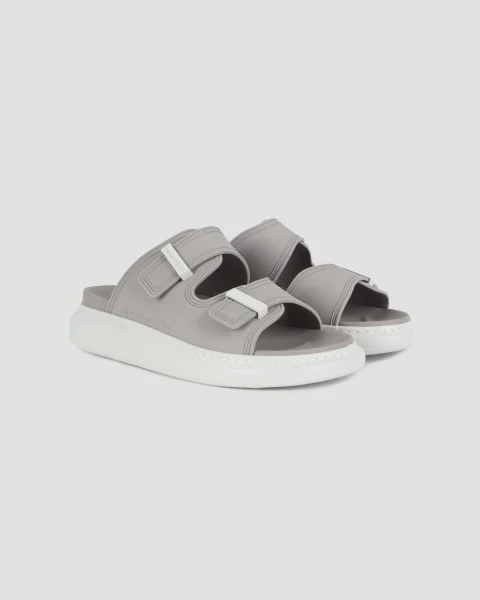 Oversized Hybrid Sandals in Grey and White — снимка 2