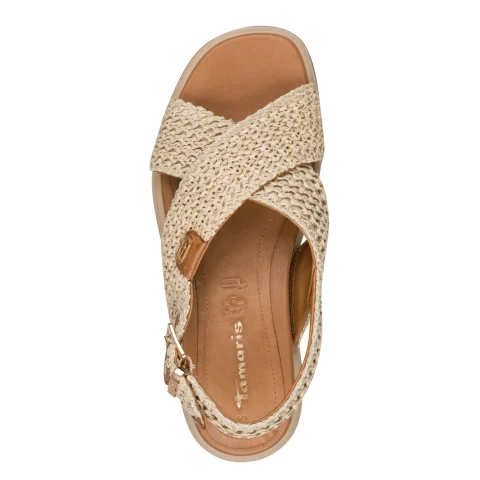 Дамски Сандали На Платформа TAMARIS – 1-28224-46-400 BEIGE — снимка 5