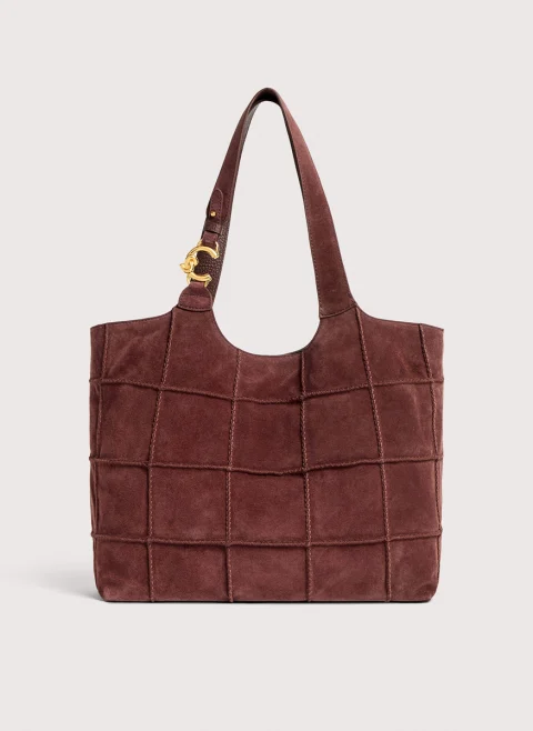 Велурена чанта Coccinelle C-Easy Large