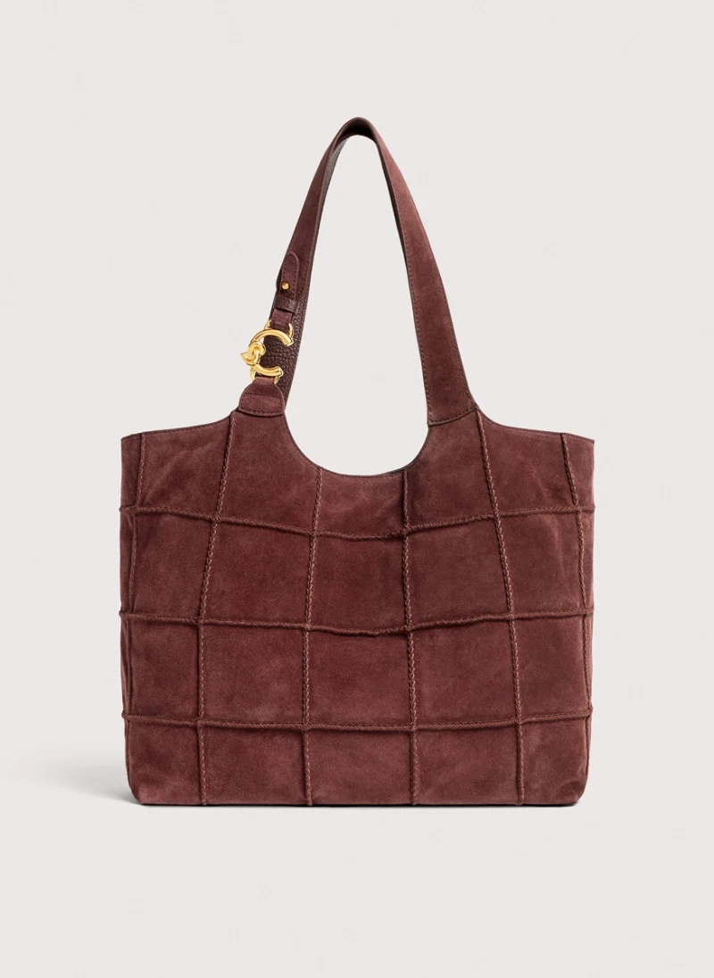 Велурена чанта Coccinelle C-Easy Large