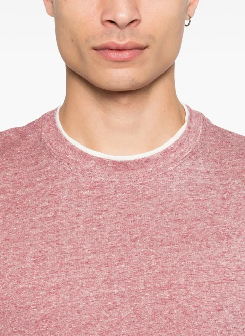 Тишърт с контрастни детайли Brunello Cucinelli — снимка 2