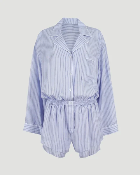 Pre-Styled Jumpsuit in Oxford Blue
