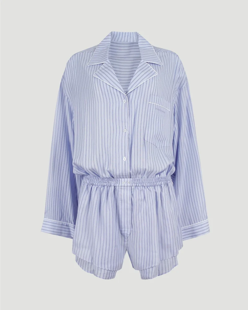 Pre-Styled Jumpsuit in Oxford Blue