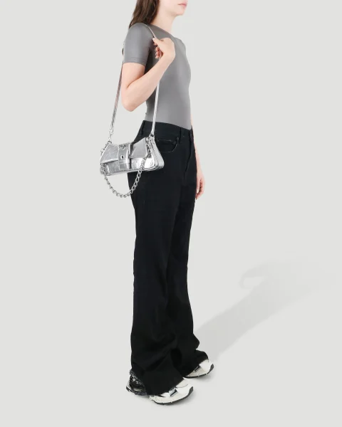 Flared Trousers in Black Japanese Denim — снимка 2
