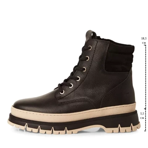 Дамски Равни Боти TAMARIS – 1-25200-45-003 BLACK LEATHER — снимка 7