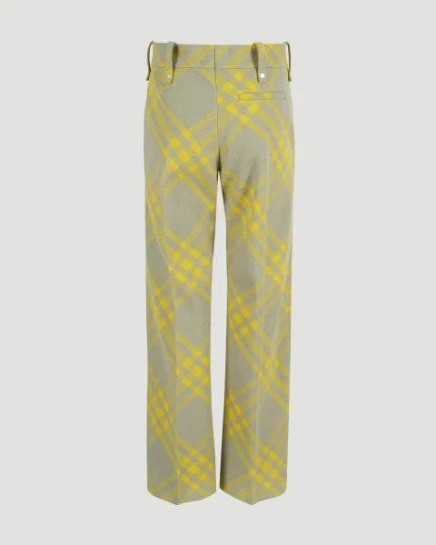 Checked Straight-Leg Trousers — снимка 2