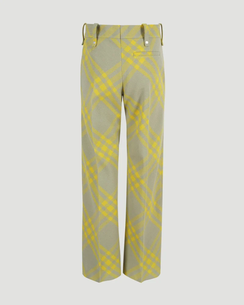 Checked Straight-Leg Trousers — снимка 2