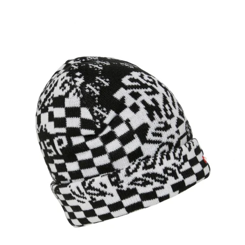 Плетена шапка BLACK AND WHITE WARP CHECK SPRAYGROUND — снимка 4
