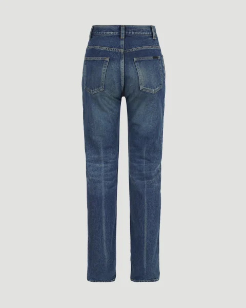 Cindy Jeans in Dark Beach Blue Denim — снимка 2