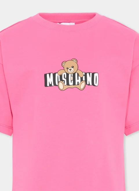 Рокля с принт `Teddy` Moschino Kids — снимка 2