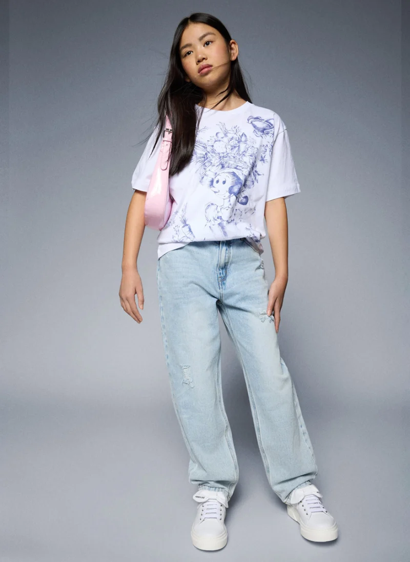 Тишърт с тематичен дизайн 'Olivia' Moschino Kids — снимка 3