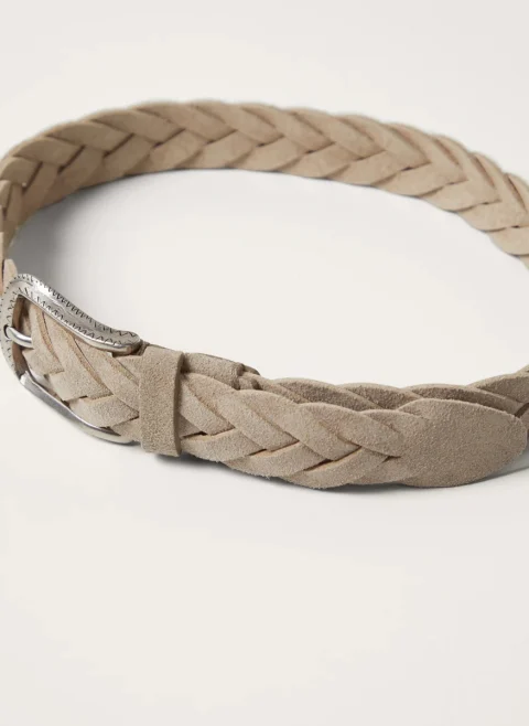 Велурен колан 'Braided' Brunello Cucinelli Kids 65 — снимка 2