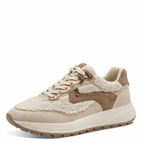 Дамски Сникърс TAMARIS – 1-23795-45-401 BEIGE SUEDE — снимка 3