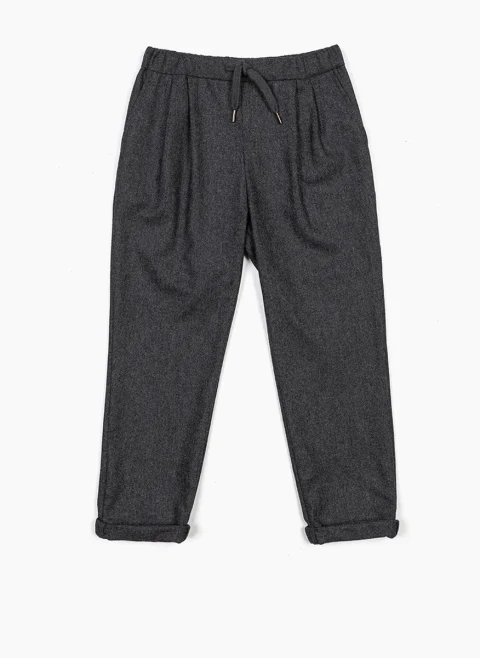 Панталон от фина вълна Brunello Cucinelli Kids 8-10