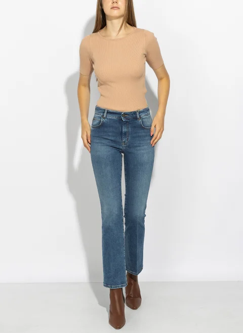 Тишърт от фино плетиво Weekend Max Mara Wkdgola — снимка 6