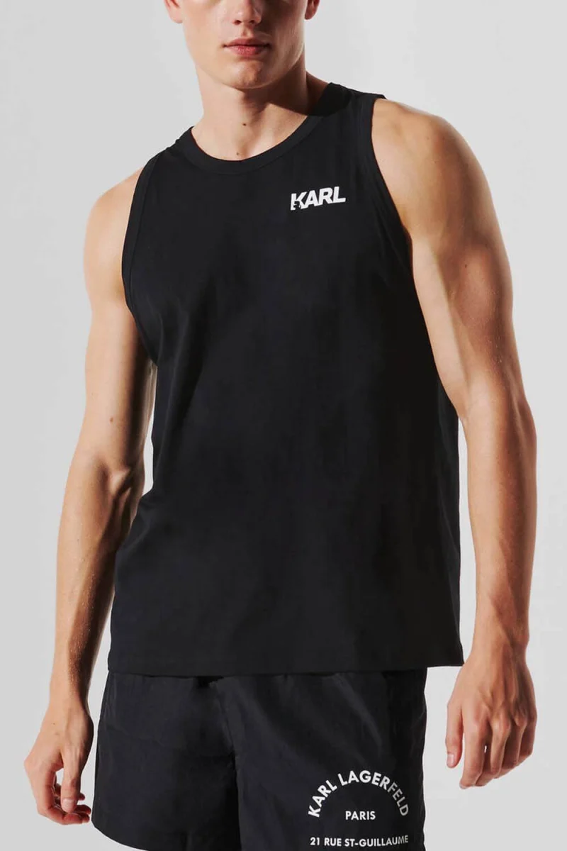 T-Shirt Karl Logo Tank A1M46069 999 black — снимка 2