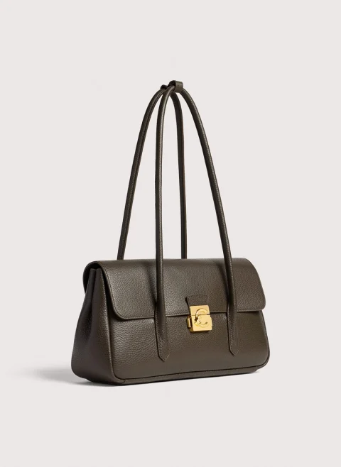 Кожена чанта Coccinelle C-Me Lock large — снимка 2