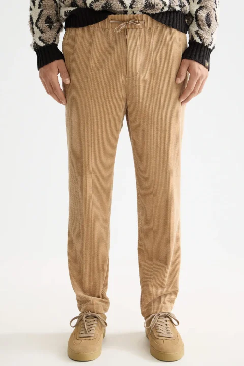 Панталон Fave Cotton Corduroy Loose Tapered Jogger 181187 210 tannin — снимка 2