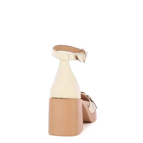 Дамски Сандали На Ток CARLO FABIANI – 247-3896 CREMA — снимка 2