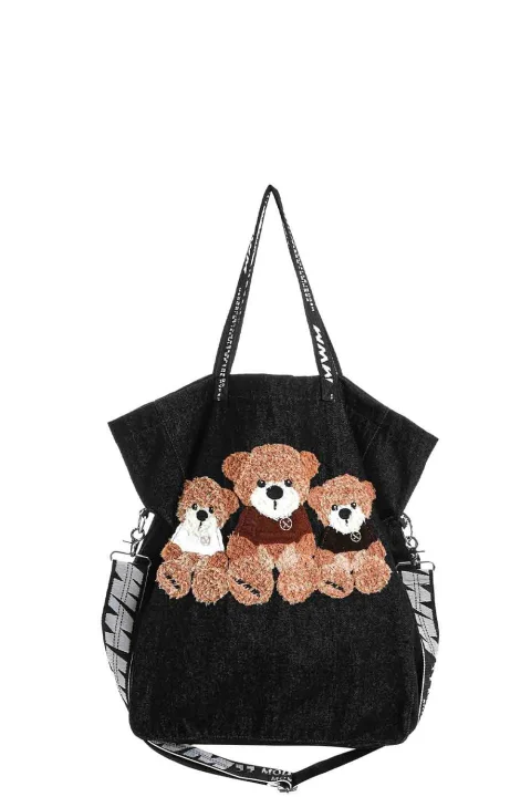 Чанта Teddy Denim Totebag MW093230923 black