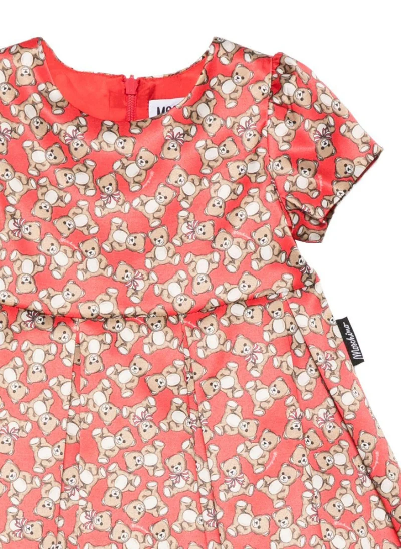 Рокля с цялостен принт Moschino Kids — снимка 3