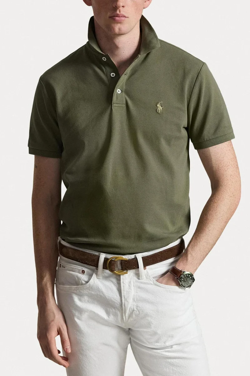 Polo Stretch Mesh-Ssl-Psh 710941439509 300 green — снимка 2