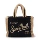 Дамска чанта деним Vanity Shearling SAINT BARTH — снимка 2