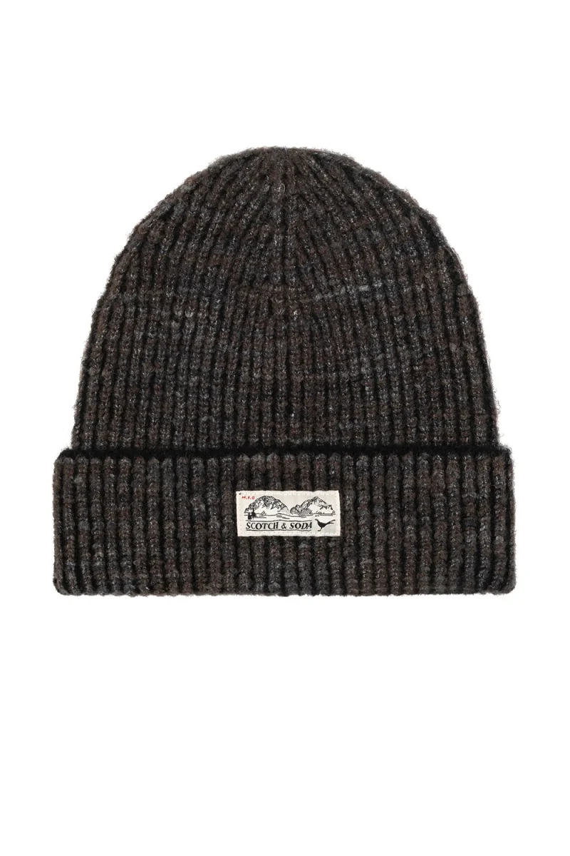 Шапка S&S 2 Color Rib Cuff Beanie SSM53007 001 black