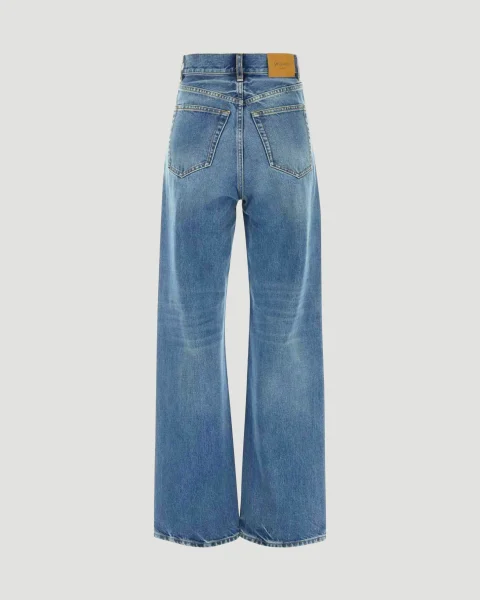V-Waist Long Baggy Jeans in 50's Blue — снимка 2