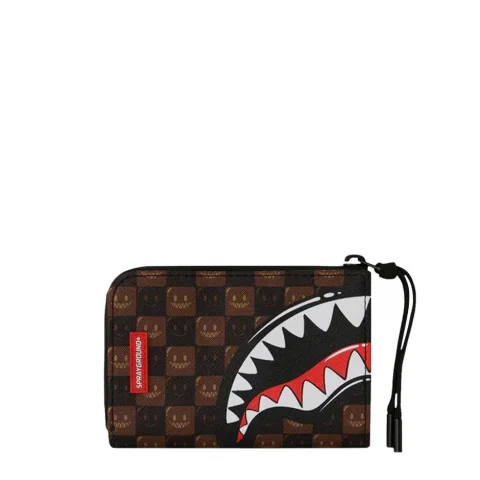 Портфейл SHARKS IN PARIS WTF BUBBLE BROWN CHECK SPRAYGROUND