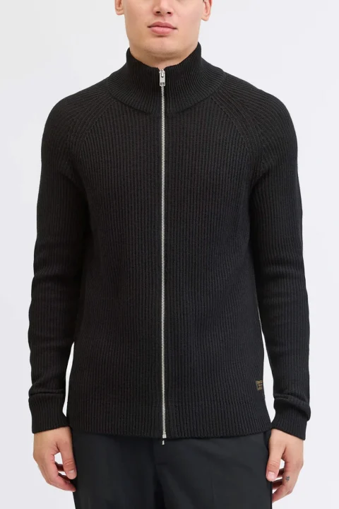 Жилетка Jjpannel Knit Zip 12278920 C-N10 black — снимка 2