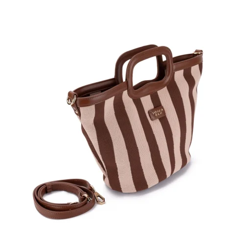 Дамска чанта с райе Pantelleria TOSCA BLU — снимка 6