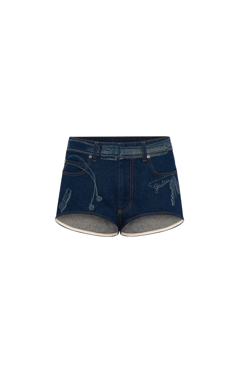 Trompe-L'oeil Denim Shorts