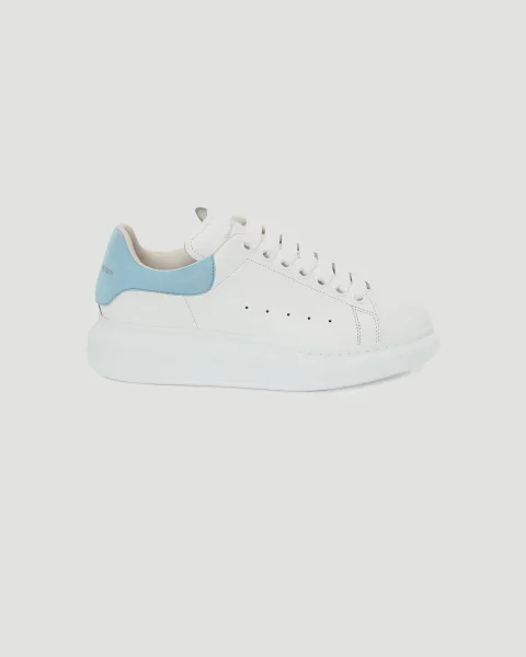 Oversized Sneaker in White and Powder Blue