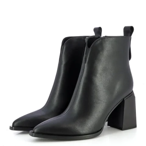 Дамски Боти На Ток CARLO FABIANI – 115662 BLACK LEATHER — снимка 3