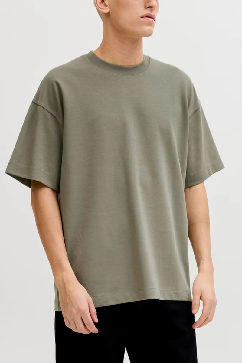 T-Shirt Jjebarron 12298906 17-0613 TCX vetiver — снимка 2
