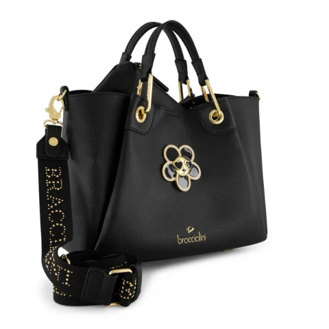 Дамска черна чанта Amy Bijoux Braccialini — снимка 6