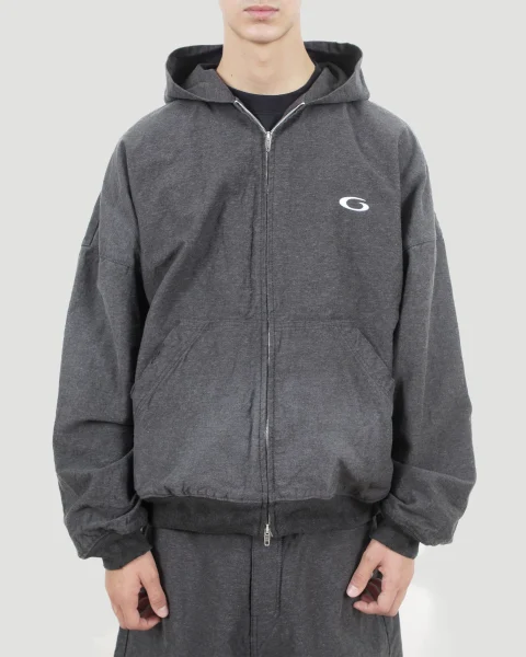 Trompe L'œil Hoodie in Anthracite — снимка 2